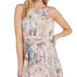 R&M Richards Floral Maxi Dress in Soft Pastels